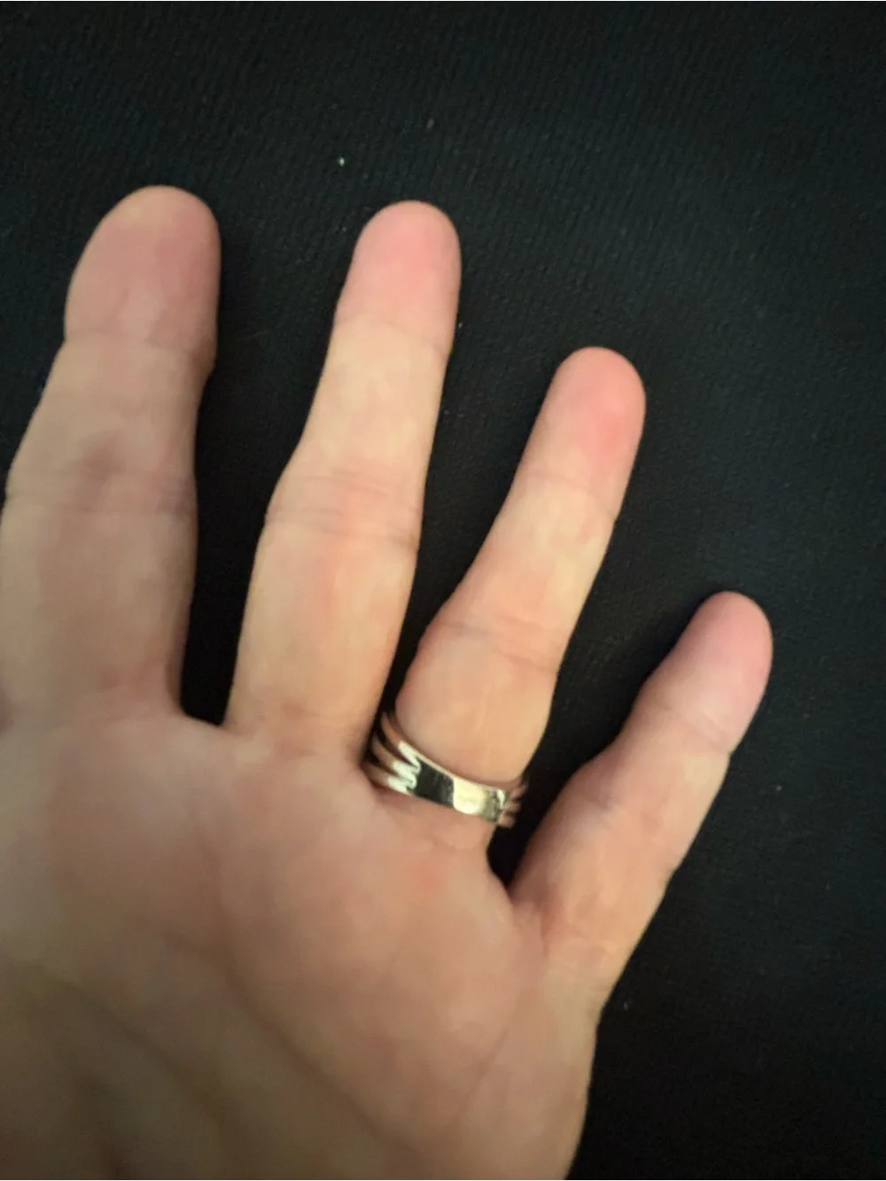 Silver Ring with Blue Center Stone